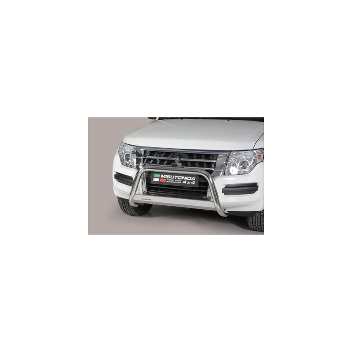 EC Homologated Bullbar, Misutonida 4x4 Medium Bar, Color Silver, Mitsubishi Pajero 2015 - Present - EDK.ro