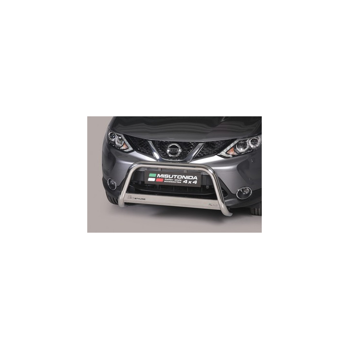EC Homologated Bullbar, Misutonida 4x4 Medium Bar, Color Silver, Nissan Qashqai - EDK.ro