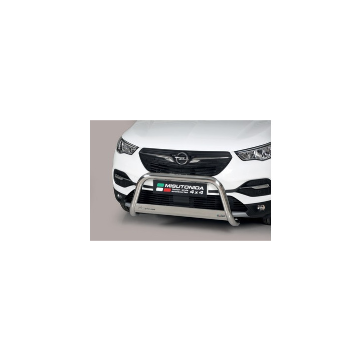 EC Homologated Bullbar, Misutonida 4x4 Medium Bar, Color Silver, Opel Grandland X - EDK.ro