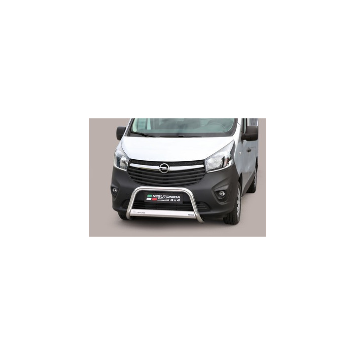 Bullbar Omologat RAR, Misutonida 4x4 Medium Bar, Culoare Argintiu, Opel Vivaro 2014 - 2018 - EDK.ro