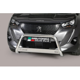 EC Homologated Bullbar, Misutonida 4x4 Medium Bar, Color Silver, Peugeot 2008 - EDK.ro