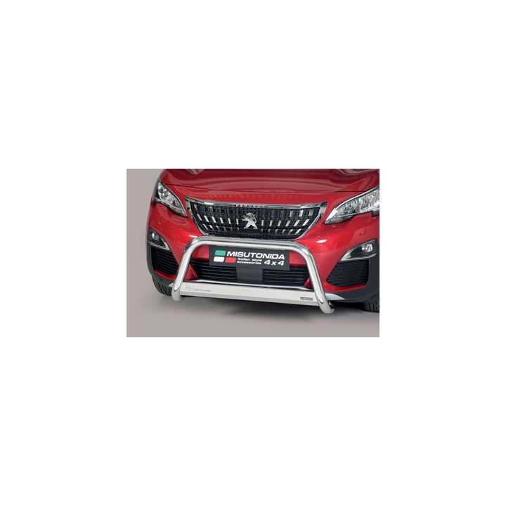 EC Homologated Bullbar, Misutonida 4x4 Medium Bar, Color Silver, Peugeot 3008 - EDK.ro