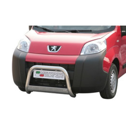 EC Homologated Bullbar, Misutonida 4x4 Medium Bar, Color Black, Peugeot Bipper - EDK.ro