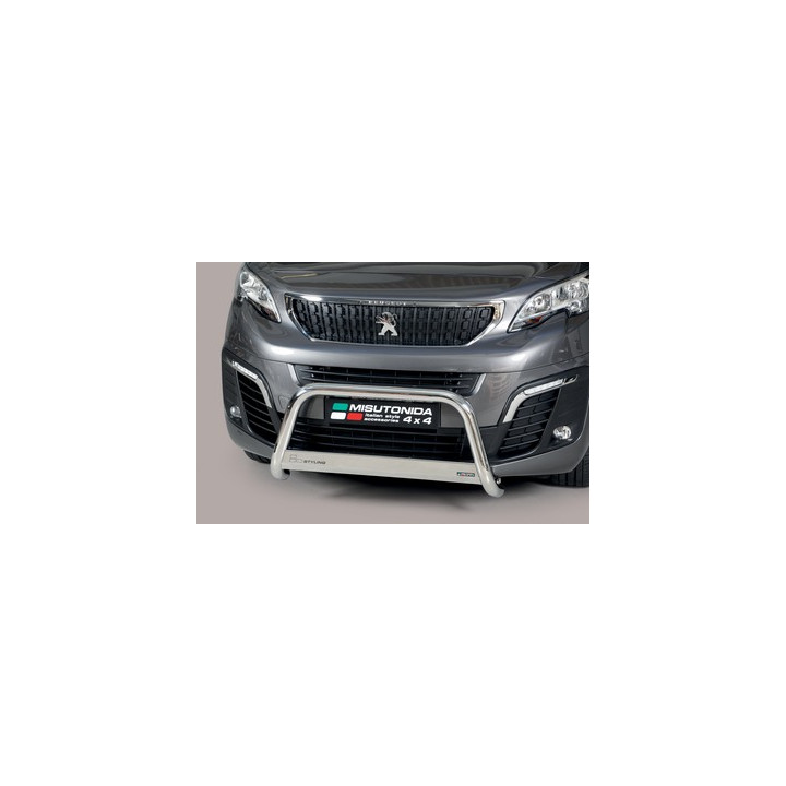 EC Homologated Bullbar, Misutonida 4x4 Medium Bar, Color Silver, Peugeot Expert 2016 - 2018 - EDK.ro