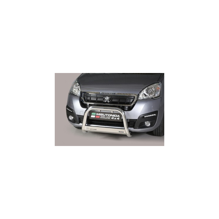 EC Homologated Bullbar, Misutonida 4x4 Medium Bar, Color Black, Peugeot Partner - EDK.ro