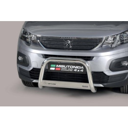 EC Homologated Bullbar, Misutonida 4x4 Medium Bar, Color Black, Peugeot Rifter 2018 - Present - EDK.ro