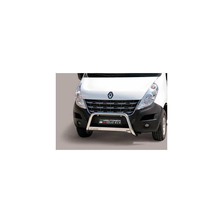 EC Homologated Bullbar, Misutonida 4x4 Medium Bar, Color Silver, Renault Master 2010 - 2018 - EDK.ro