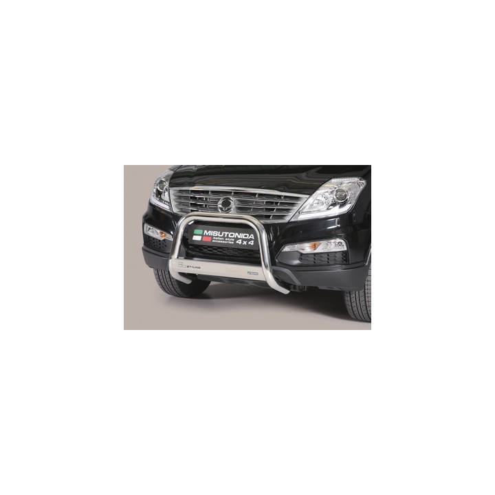 EC Homologated Bullbar, Misutonida 4x4 Medium Bar, Color Silver, SsangYong Rexton - EDK.ro