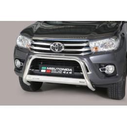 EC Homologated Bullbar, Misutonida 4x4 Medium Bar, Color Silver, Toyota Hilux 2016 - 2020 - EDK.ro