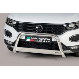 EC Homologated Bullbar, Misutonida 4x4 Medium Bar, Color Black, Volkswagen T-Roc - EDK.ro