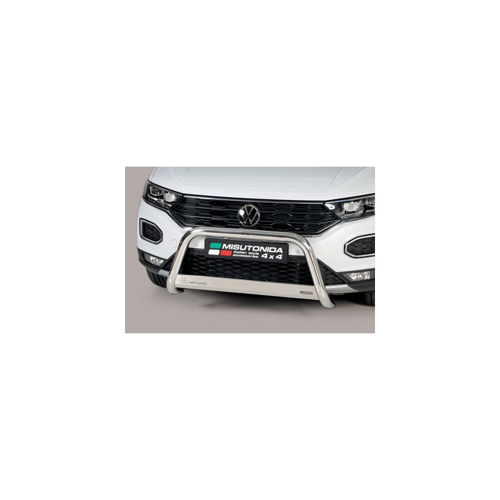 EC Homologated Bullbar, Misutonida 4x4 Medium Bar, Color Black, Volkswagen T-Roc - EDK.ro