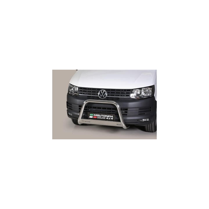 EC Homologated Bullbar, Misutonida 4x4 Medium Bar, Color Silver, Volkswagen Transporter T6 2015 - 2018 - EDK.ro