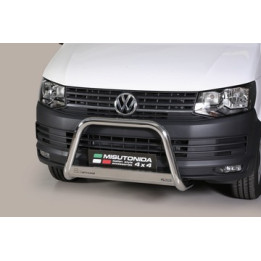EC Homologated Bullbar, Misutonida 4x4 Medium Bar, Color Black, Volkswagen Transporter T6 2015 - 2018 - EDK.ro