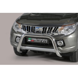 EC Homologated Bullbar, Misutonida 4x4 Super Bar, Color Silver, Mitsubishi L200 2015 - 2018 - EDK.ro