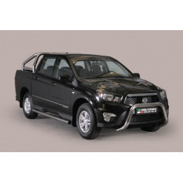 EC Homologated Bullbar, Misutonida 4x4 Super Bar, Color Silver, SsangYong Actyon Sports - EDK.ro