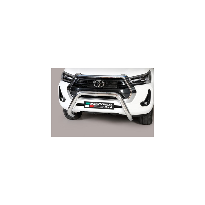 EC Homologated Bullbar, Misutonida 4x4 Super Bar, Color Silver, Toyota Hilux 2021 - Present - EDK.ro