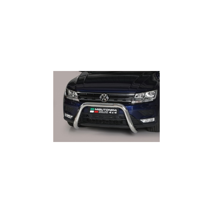 EC Homologated Bullbar, Misutonida 4x4 Super Bar, Color Silver, Volkswagen Tiguan - EDK.ro
