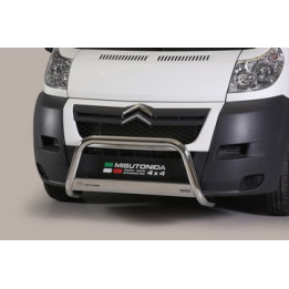EC Homologated Bullbar, Misutonida 4x4 Medium Bar, Color Black, Citroën Jumper 2006 - 2013 - EDK.ro