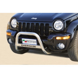EC Homologated Bullbar, Misutonida 4x4 Medium Bar, Color Silver, Jeep Cherokee - EDK.ro