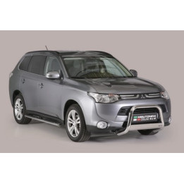 EC Homologated Bullbar, Misutonida 4x4 Medium Bar, Color Silver, Mitsubishi Outlander - EDK.ro