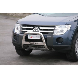 EC Homologated Bullbar, Misutonida 4x4 Medium Bar, Color Black, Mitsubishi Pajero 2007 - 2014 - EDK.ro