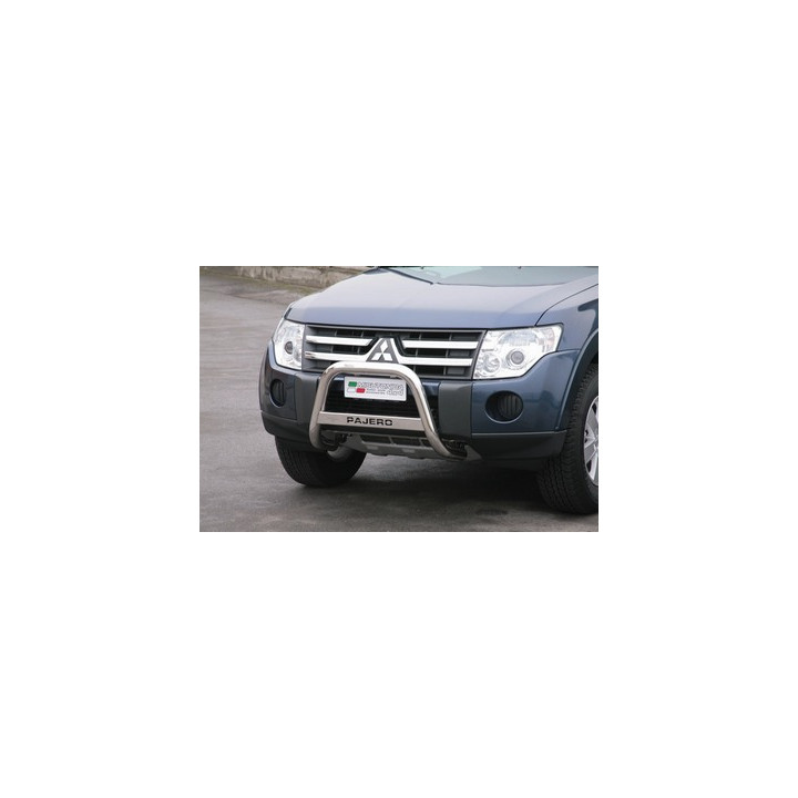 EC Homologated Bullbar, Misutonida 4x4 Medium Bar, Color Black, Mitsubishi Pajero 2007 - 2014 - EDK.ro