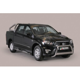 EC Homologated Bullbar, Misutonida 4x4 Medium Bar, Color Black, SsangYong Actyon Sports - EDK.ro