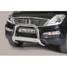 EC Homologated Bullbar, Misutonida 4x4 Medium Bar, Color Black, SsangYong Rexton - EDK.ro