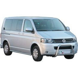 EC Homologated Bullbar, Misutonida 4x4 Medium Bar, Color Black, Volkswagen Transporter T5 2010 - Present - EDK.ro