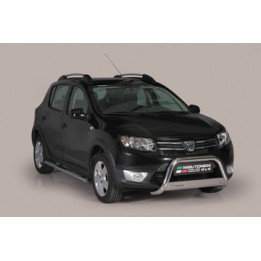 EC Homologated Bullbar, Misutonida 4x4 Medium Bar, Color Black, Dacia Sandero Stepway - EDK.ro
