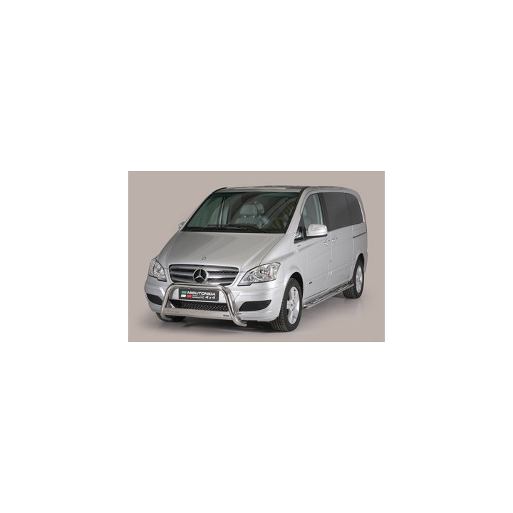 EC Homologated Bullbar, Misutonida 4x4 Medium Bar, Color Silver, Mercedes-Benz Vito 2010 - 2014 - EDK.ro