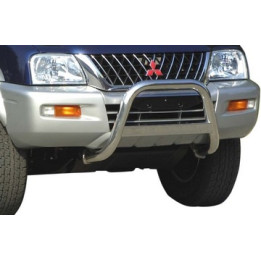 EC Homologated Bullbar, Misutonida 4x4 Medium Bar, Color Silver, Mitsubishi L200 2002 - 2006 - EDK.ro