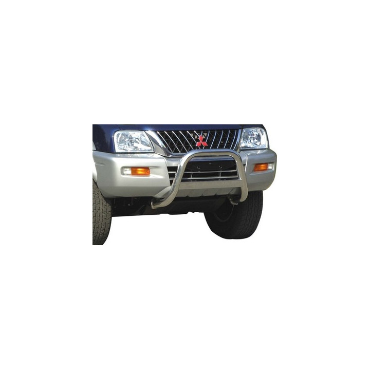 EC Homologated Bullbar, Misutonida 4x4 Medium Bar, Color Silver, Mitsubishi L200 2002 - 2006 - EDK.ro
