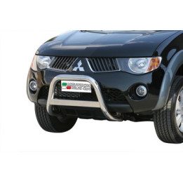 EC Homologated Bullbar, Misutonida 4x4 Medium Bar, Color Black, Mitsubishi L200 2006 - 2009 - EDK.ro