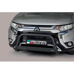 EC Homologated Bullbar, Misutonida 4x4 Medium Bar, Color Black, Mitsubishi Outlander - EDK.ro