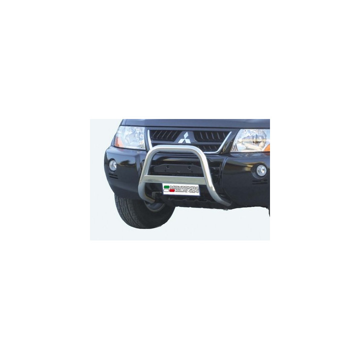 EC Homologated Bullbar, Misutonida 4x4 Medium Bar, Color Silver, Mitsubishi Pajero 2003 - 2006 - EDK.ro