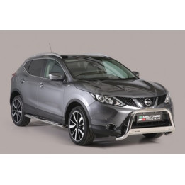 EC Homologated Bullbar, Misutonida 4x4 Medium Bar, Color Silver, Nissan Qashqai - EDK.ro
