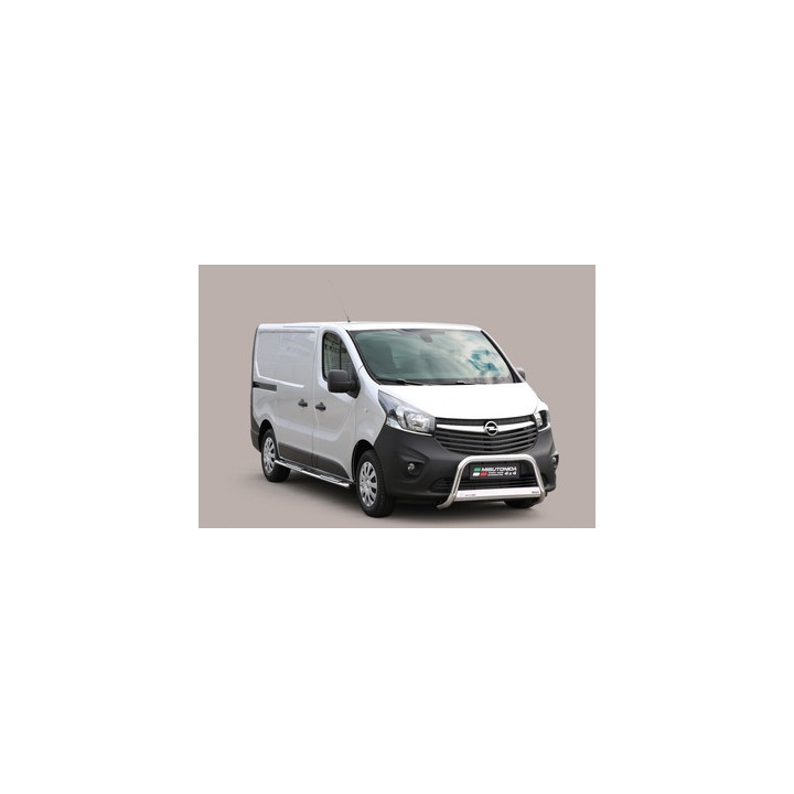 EC Homologated Bullbar, Misutonida 4x4 Medium Bar, Color Silver, Opel Vivaro 2014 - 2018 - EDK.ro