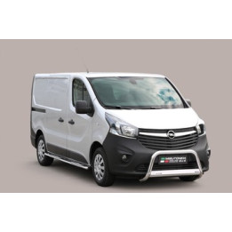 EC Homologated Bullbar, Misutonida 4x4 Medium Bar, Color Silver, Opel Vivaro 2014 - 2018 - EDK.ro