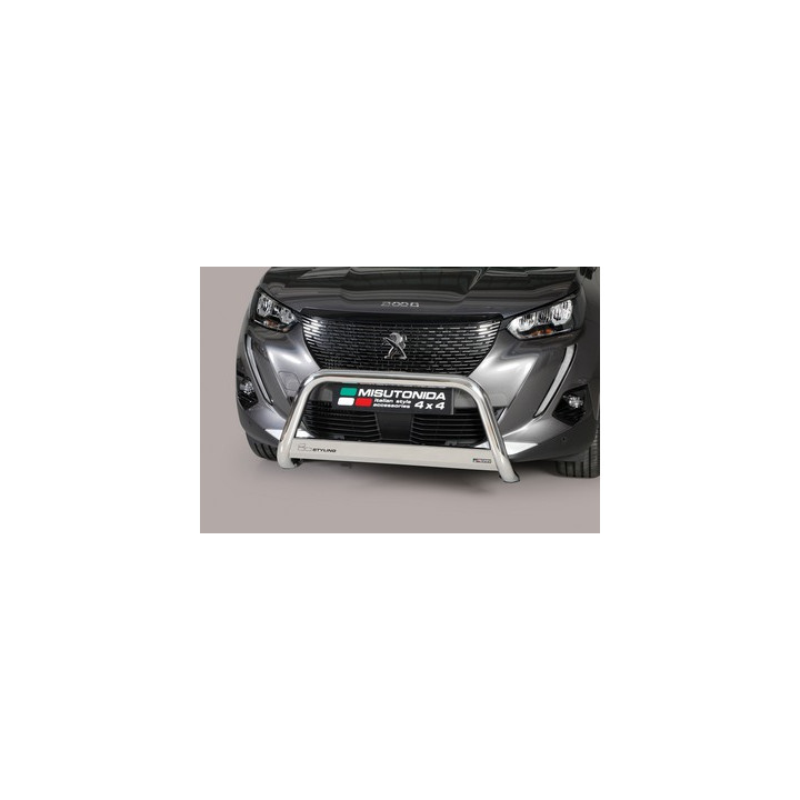 EC Homologated Bullbar, Misutonida 4x4 Medium Bar, Color Silver, Peugeot 2008 - EDK.ro