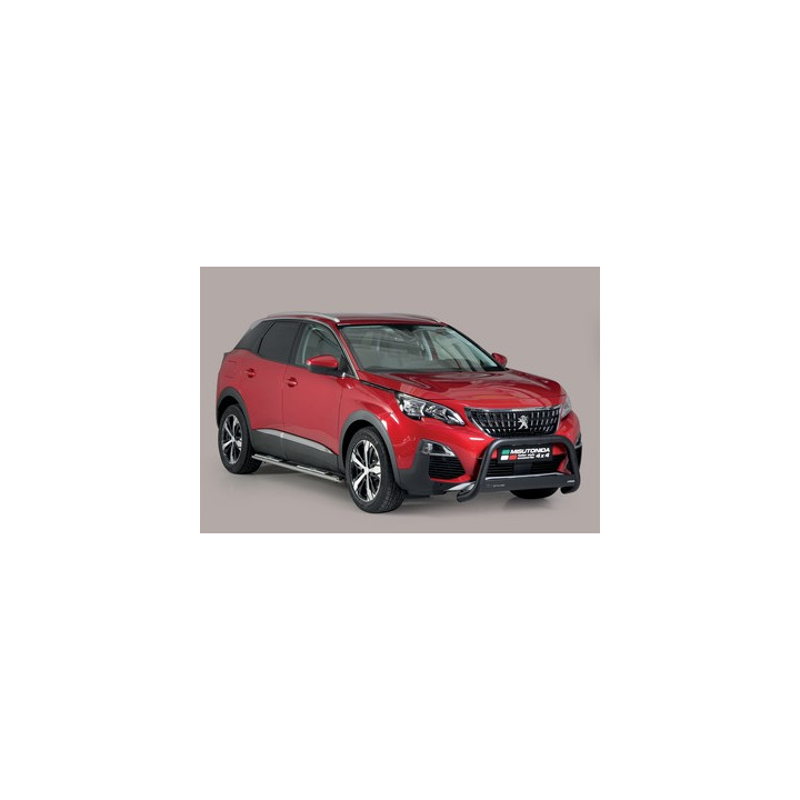 EC Homologated Bullbar, Misutonida 4x4 Medium Bar, Color Black, Peugeot 3008 - EDK.ro