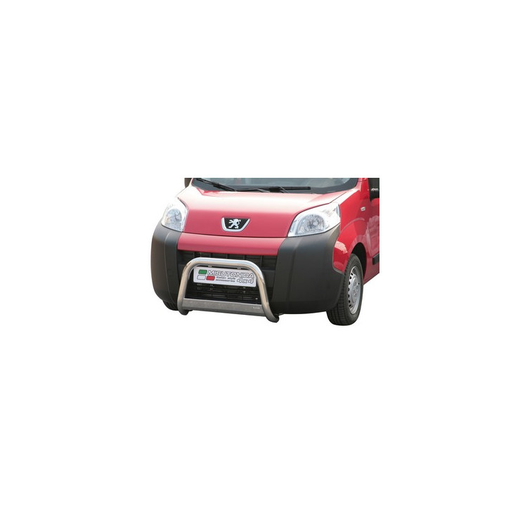 Bullbar Omologat RAR, Misutonida 4x4 Medium Bar, Culoare Argintiu, Peugeot Bipper - EDK.ro