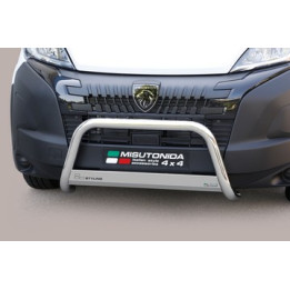 EC Homologated Bullbar, Misutonida 4x4 Medium Bar, Color Silver, Peugeot Boxer 2024 - Present - EDK.ro