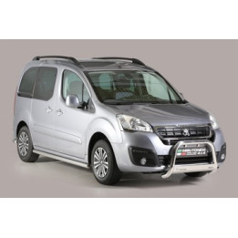 EC Homologated Bullbar, Misutonida 4x4 Medium Bar, Color Black, Peugeot Partner - EDK.ro