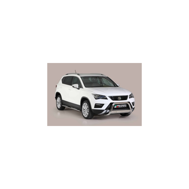 EC Homologated Bullbar, Misutonida 4x4 Medium Bar, Color Silver, Seat Ateca - EDK.ro
