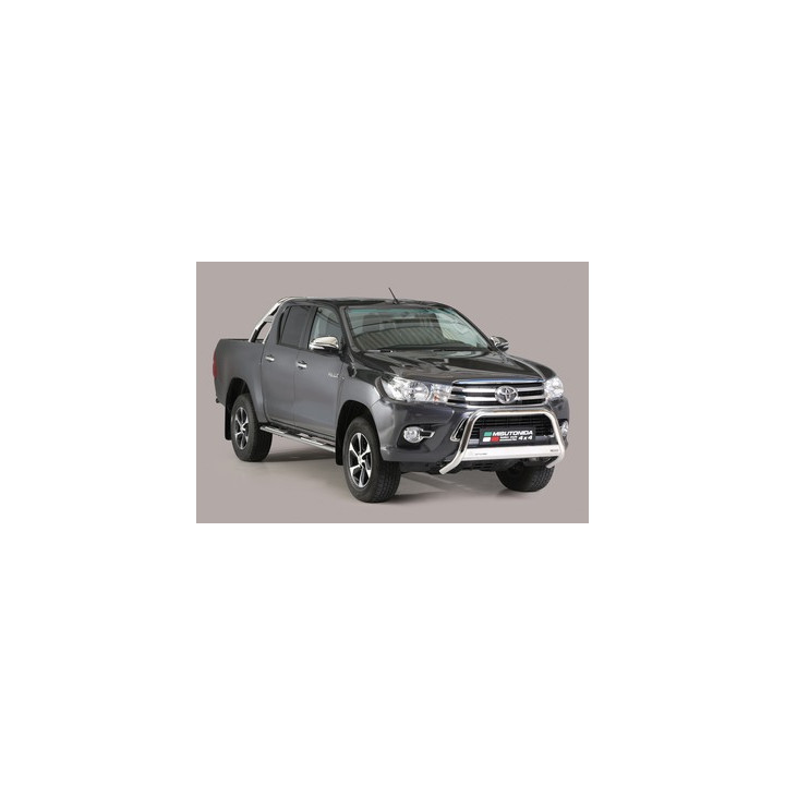 EC Homologated Bullbar, Misutonida 4x4 Medium Bar, Color Silver, Toyota Hilux 2021 - Present - EDK.ro