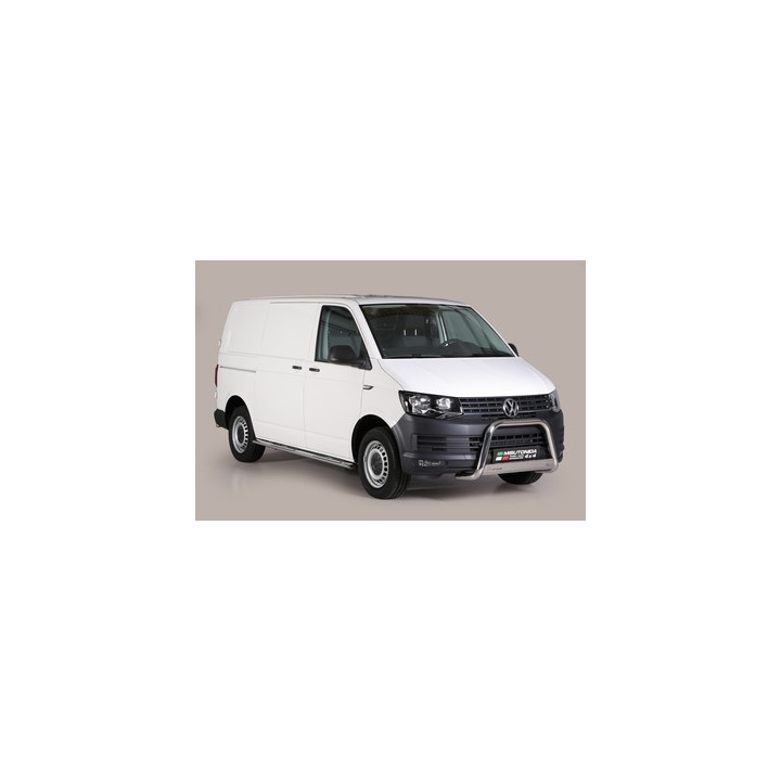 EC Homologated Bullbar, Misutonida 4x4 Medium Bar, Color Black, Volkswagen Transporter T6 2015 - 2018 - EDK.ro