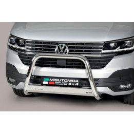 Bullbar Omologat RAR, Misutonida 4x4 Medium Bar, Culoare Negru, Volkswagen Transporter T6.1 2019 - 2021 - EDK.ro