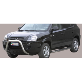 EC Homologated Bullbar, Misutonida 4x4 Slash Bar, Color Silver, Hyundai Tucson - EDK.ro