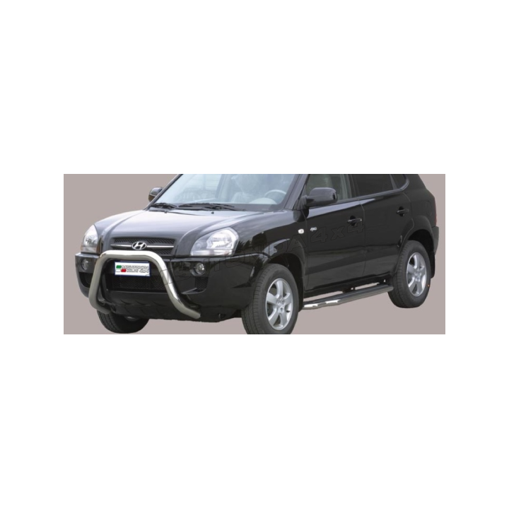 EC Homologated Bullbar, Misutonida 4x4 Slash Bar, Color Silver, Hyundai Tucson - EDK.ro